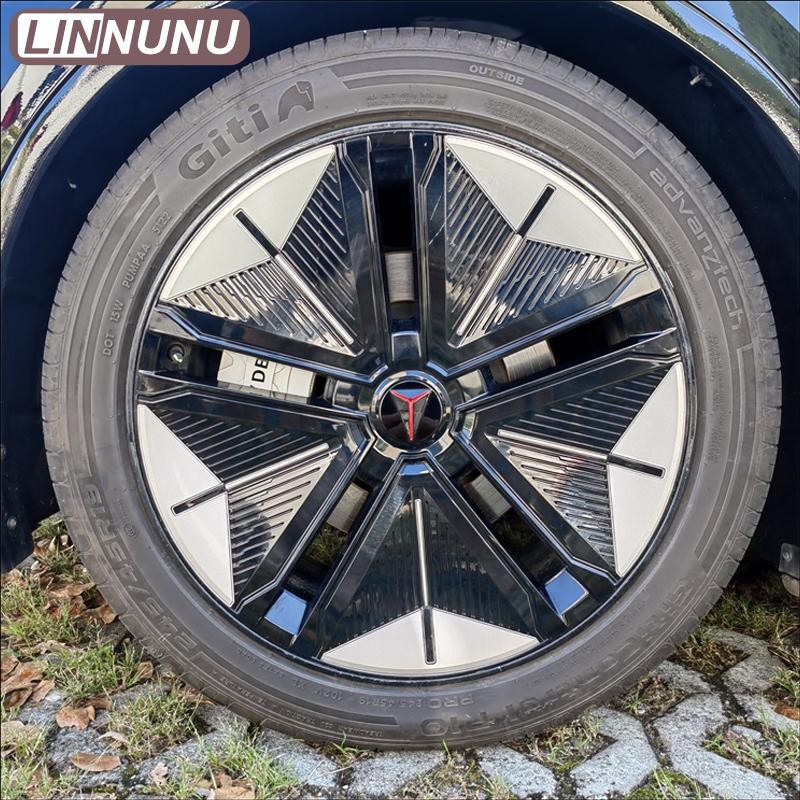 LINNUNU Car Logo Stickers Steering Wheel Emblem Wheel Hub Front and Rear Stickers Auto Exterior Accessories For Deepal L07 Sl03