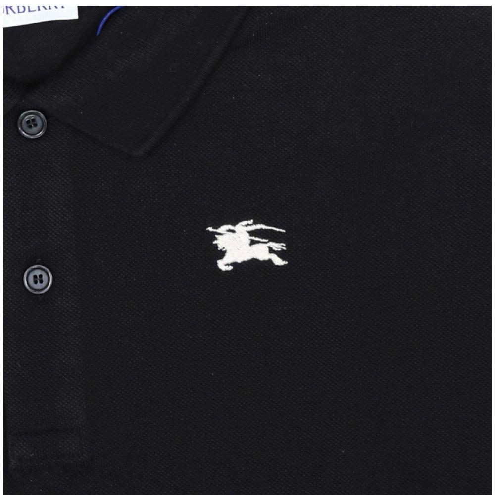 Burberry Equestrian Knight Logo Check Polo Boy Kids Short Sleeve Tee  Adult Size