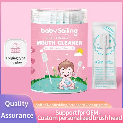 Baby Oral Cleaner, 30 Pieces Baby Tongue Cleaner Gauze for Newborns, Baby Oral Tongue Cleaner, Baby Oral Cleaner for Newborns, Portable Oral Tongue Ga