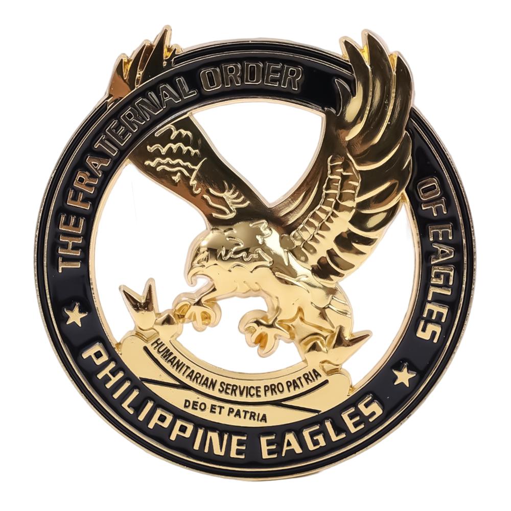 Philippine Eagle Metal Car Decal Eagle Hollow Totem Auto Body Stickers Waterproof Gold Black Car Motorcycle Decoration Stickers