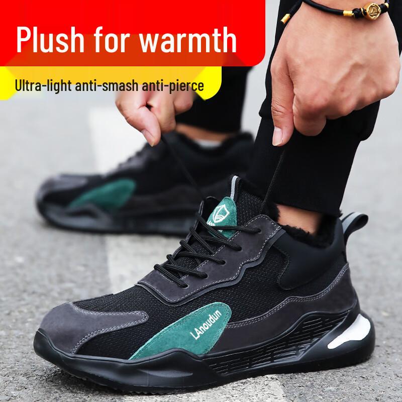 LanOuDun Men s Winter Steel-Toe Safety Work Shoes DL2125N 43