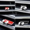1Pc R Line Metal Car Front Grill Emblem Badge for Jetta Beetle CC Golf Passat Touareg Scirocco Lavida Tiguan Touran Accessories