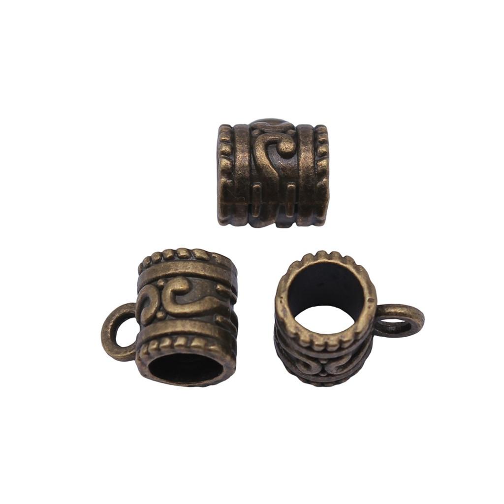 Antique Twisted Pattern Bail Connectors For Charm Attachments Craft Jewelry Accessories