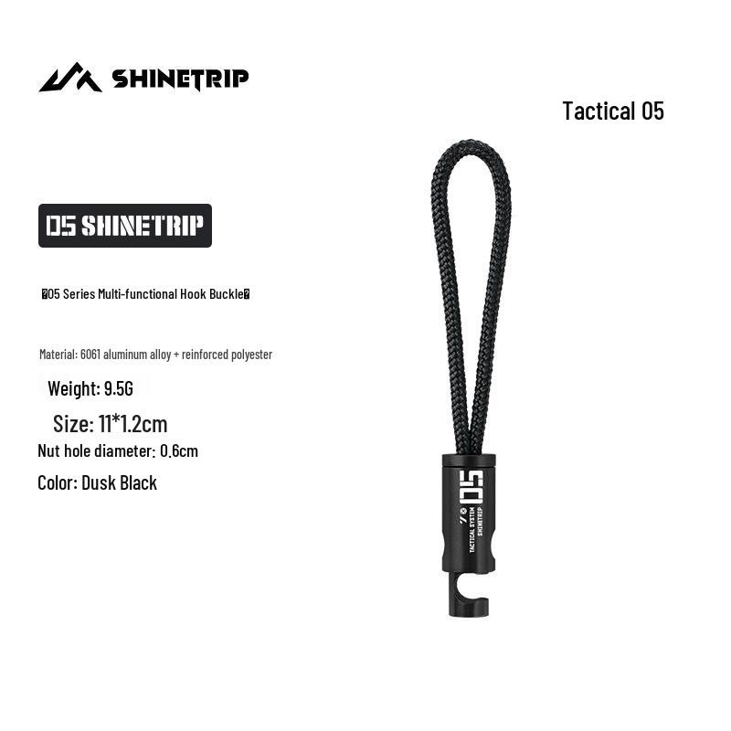 Shinetrip Mountain Tactical Series Aluminum Wind Rope Hook - Multifunctional Adjustable Camping Buckle