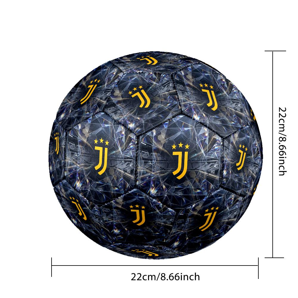 Juventus FC Theme Soccer Ball Size 5 Soccer Ball Soft Touch Professional Training Football for Outdoor Sports