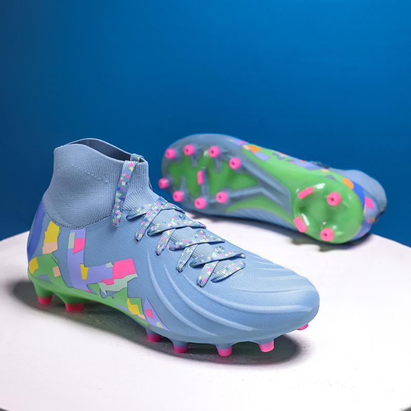 

Foreign Trade 2025 New High Football Boots Teenagers Student Grass Men s and Women s Long Nail Training Sneakers 33