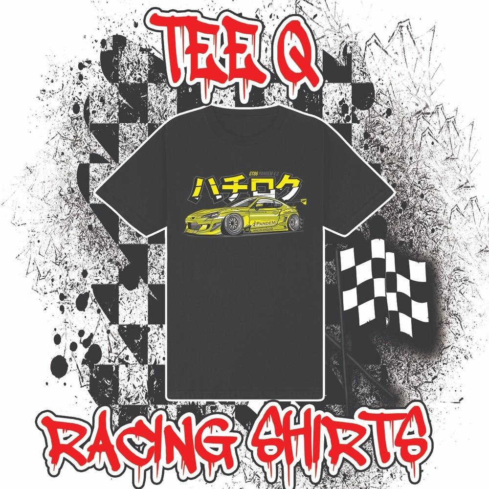 Черная футболка Toyota GT86 JDM ~ Премиум Хлопковая Унисекс Футболка Gildan M
