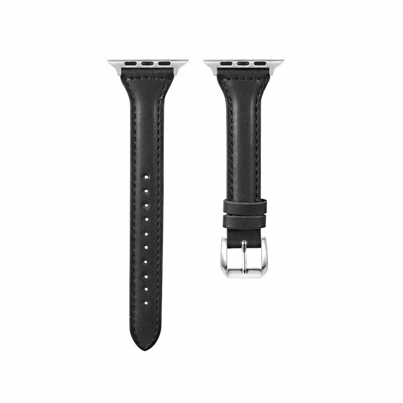 Slim Leather Strap for Apple Watch Bands 45mm 44mm 40mm 41mm 42mm 46mm Ultra 2 49mm 44 Mm Bracelet  10 9 8 7 Se 5 4 6
