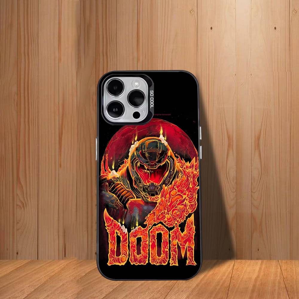 G-Game C-Doom-ES Phone Case For iPhone 17,16,15,14,13,12,11,Mini,Pro,SE,MAX White Matte Shockproof Cover