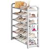 Stainless Steel Multi-layer Shoe Rack for Home or Dorm - Dustproof Storage Cabinet