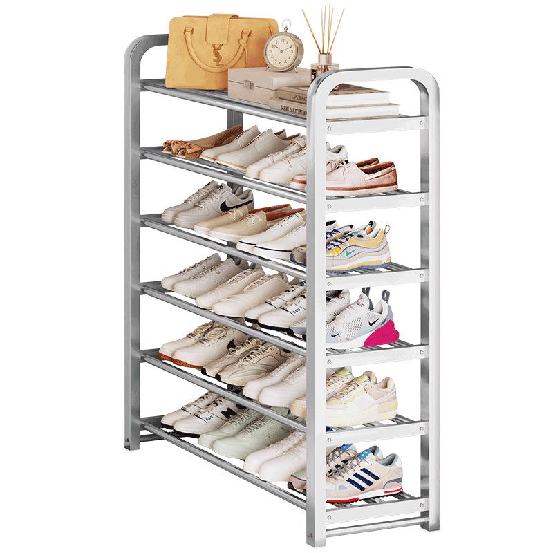 Stainless Steel Multi-layer Shoe Rack for Home or Dorm - Dustproof Storage Cabinet