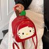 Red Apple Handbag Bag Children'S Creative Children'S Fun Backpack Cute Kitten Girl Foreign Style Dopamine Backpack