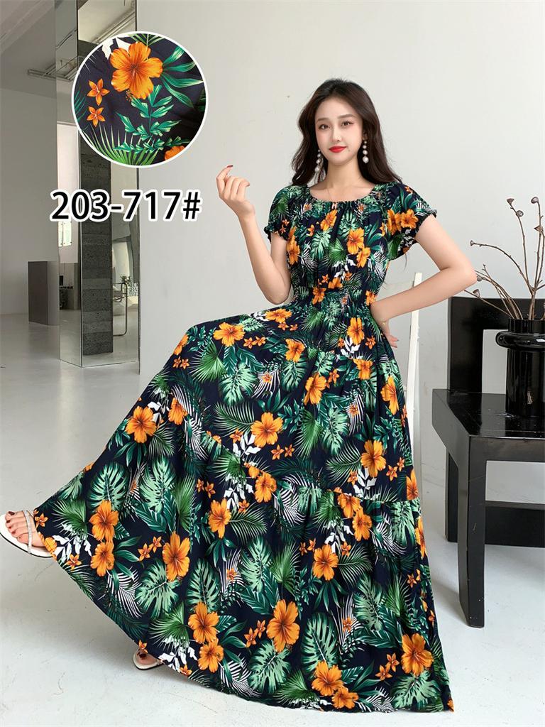 Off-Shoulder One-Neck Cotton Silk Dress Children's Summer Dress Bohemian Island Vacation Dress Travel Beach Dress