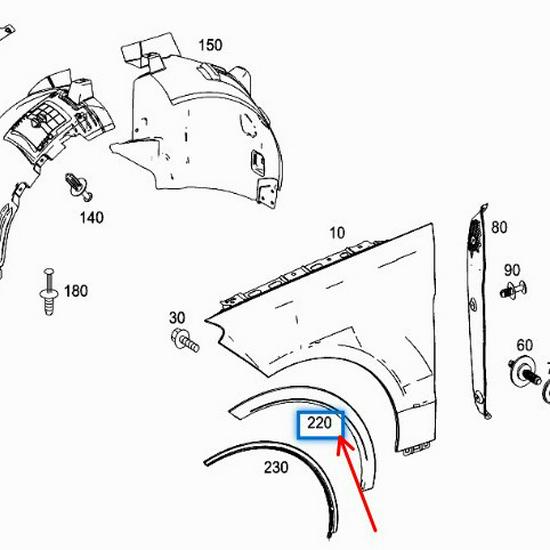 W166 Radlauf für Mercedes-Benz ML/GLE
