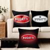 Luxury B-B-Bugatti Cushion Cover Silky Short Plush Home Sofa Cushion Cover - Invisible Zipper Home Decoration