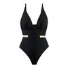 New Sexy Swimsuit for Women One-piece Triangle Solid Color Adjustable Nylon Swimsuit