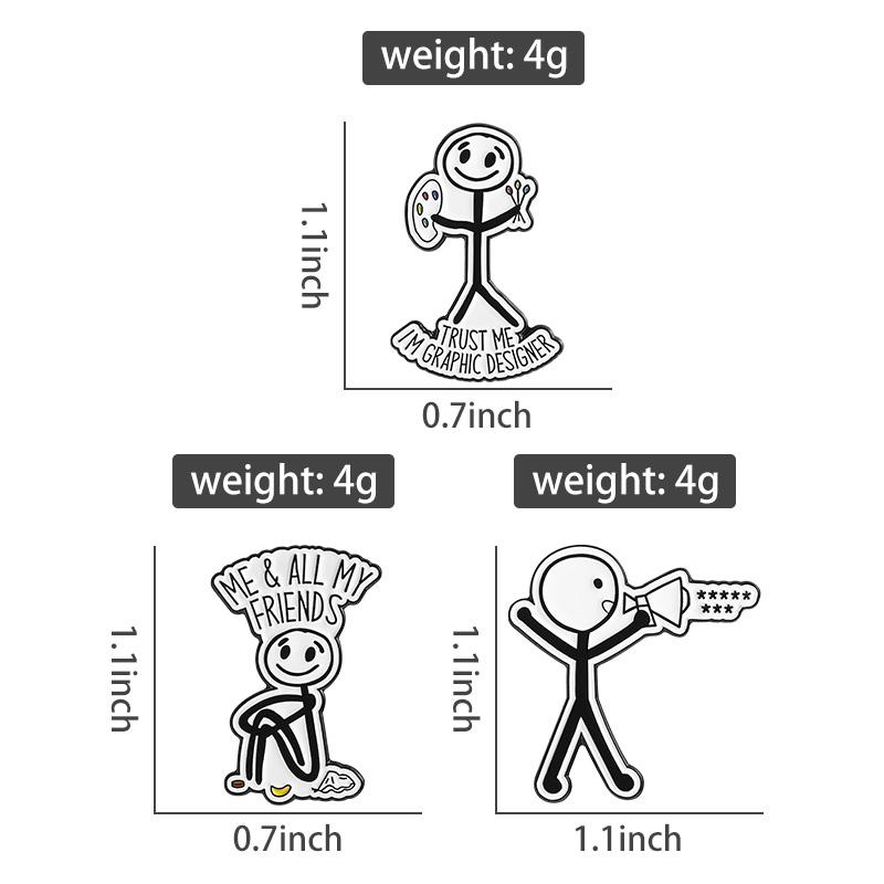 Painter Line Man Enamel Pins Custom TRUST ME I'M GRAPHIC DESIGNER Brooches Lapel Badges Clothes Funny Jewelry Gift for Friends