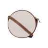 Burberry Cube - Half Cube Bag Exclusive Signature Zip Closure Canvas Leather Small Round Crossbody Bag Shoulder Bag Women's Light Brown