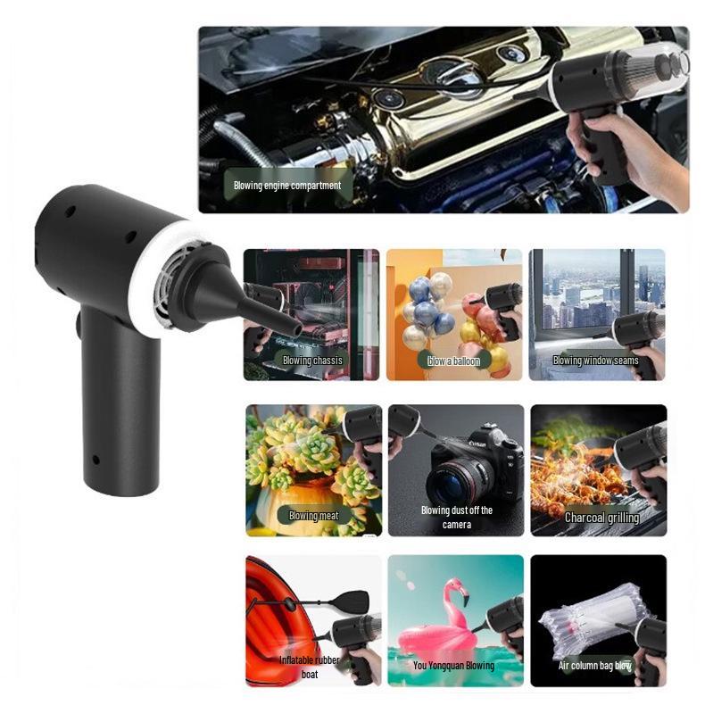 Cordless Handheld Car Vacuum with High Suction & Dual-Use Blow/Suck Function