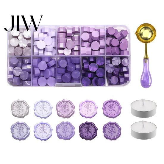 Artistic Wax Melting Spoon Seal Kit, with Sealing Beads And Candles, Stamp Supplies DIY for Wedding Invitations Envelopes Manual Making Tools