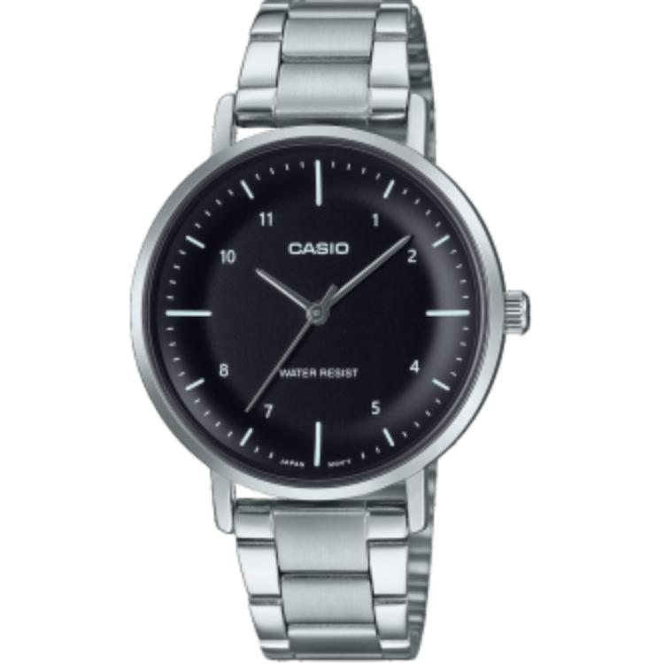 

CASIO Quartz Movement Stainless Steel Strap Watch Unisex Black Dial LTP-VT03D-1B Black Dial