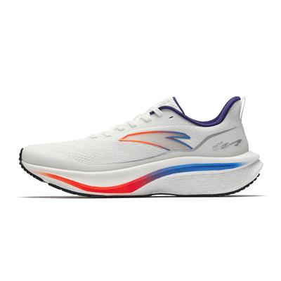Mach 6 Comfortable Textile, Rubber Low Top Running Shoes Men's White Silver Blue 112615582-3