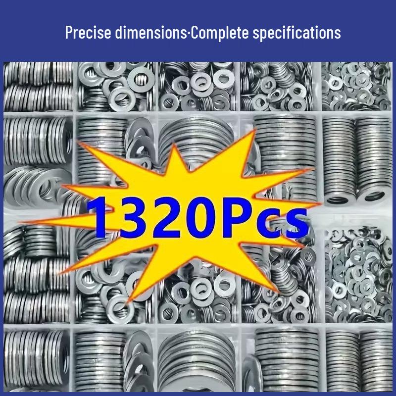 Set de 1320 de șaibe plate din oțel inoxidabil 304