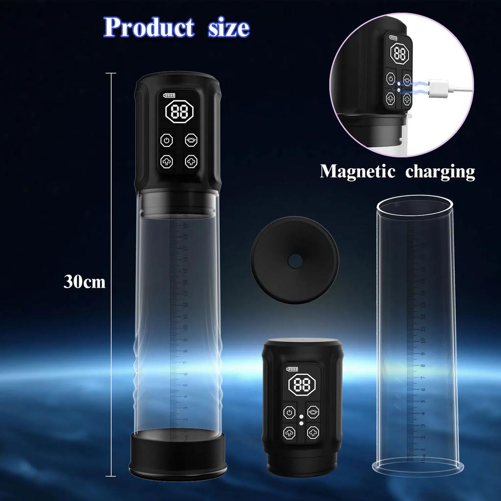 Electric Penis Pump Automatic Male Masturbator Cup LCD Men Negative Pressure Endurance Training Suction Modes Sex Toys for Men