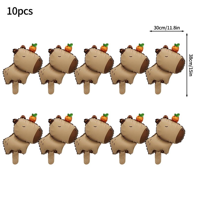 1-10 STÜCKE Capybara Aluminiumfolienballon Barballons Capybara Ballons für Babyparty Dekoration Baras Globos De Capibara