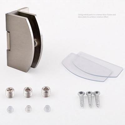 Glass Door Hinge Without Hole Glass Hinge Clip Cabinet Zinc Alloy Hardware Display Cabinet Glass Furniture Hinge