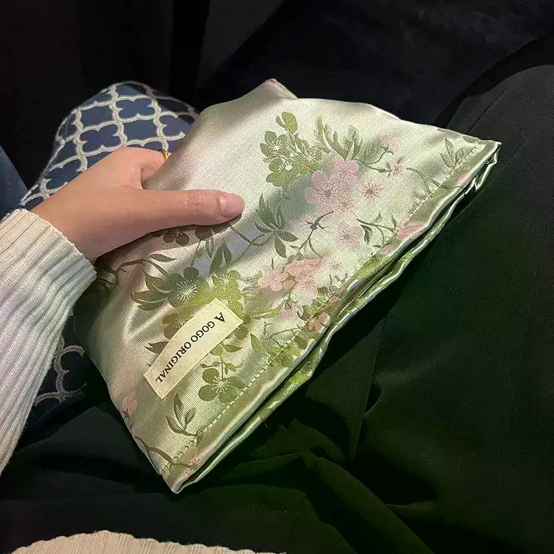 Chinese-Style Satin Makeup Bag, Skin Care Product Storage Bag, Id Bag, Toiletries Bag, Hand-Held Makeup Bag