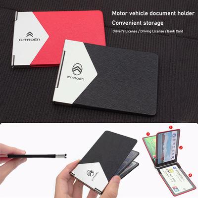 1Pcs Car Driver License Storage Bag Bank Credit Card Protective Sleeve For C1 C2 C3 DS3 Vts C4 Saxo C4L C5 C6 C8 Xsara