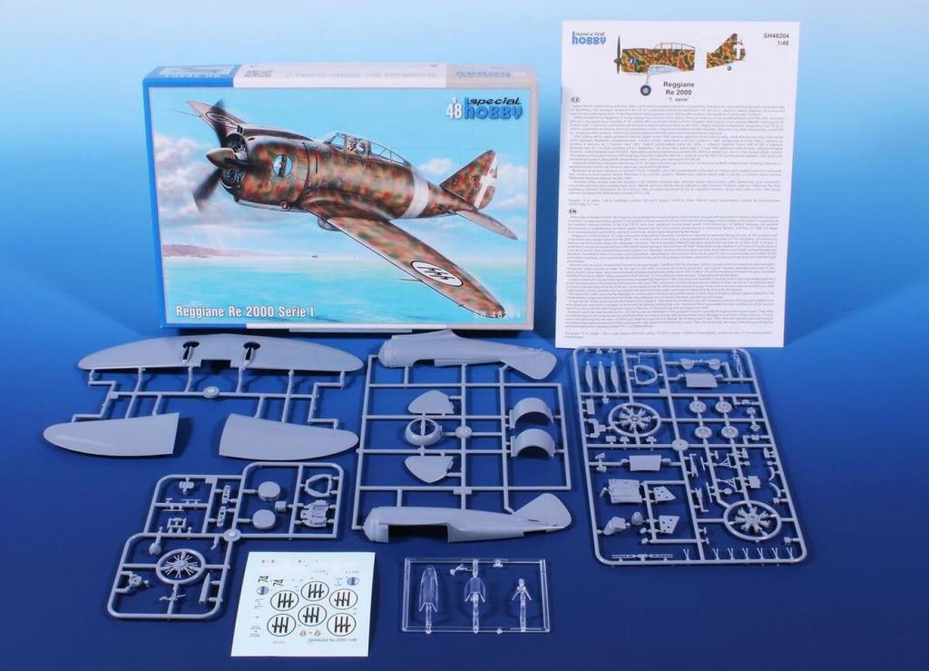 Special Hobby 1/48 Italian Reggiane Re.2000 Falco 1 Series Plastic Model SH48204n