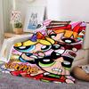 Custom Name Powerpuff Girls Adventure Flannel Blanket for Super Soft Cute Comfort Blanket for Travel Bedding Couch Sofa Blanket