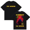 The Weeknd Starboy Graphic Cotton Tshirt Unisex Unisex Hip Hop Short Sleeve Unisex Casual Daily Vintage Streetwear Basic Tops