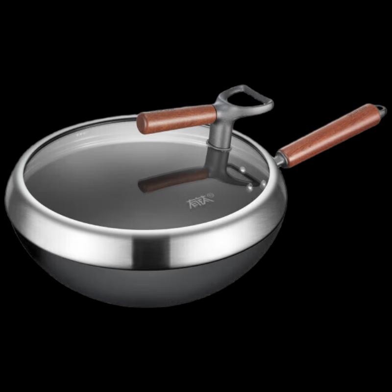 SUPOR CC32YT1 32cm Titanium-Infused 304 Stainless Steel Wok