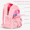 2024 Rutig Skolväska för Flickor, Lättviktig, Ryggstödjande, Stor Kapacitet, för Åldrar 6-12.