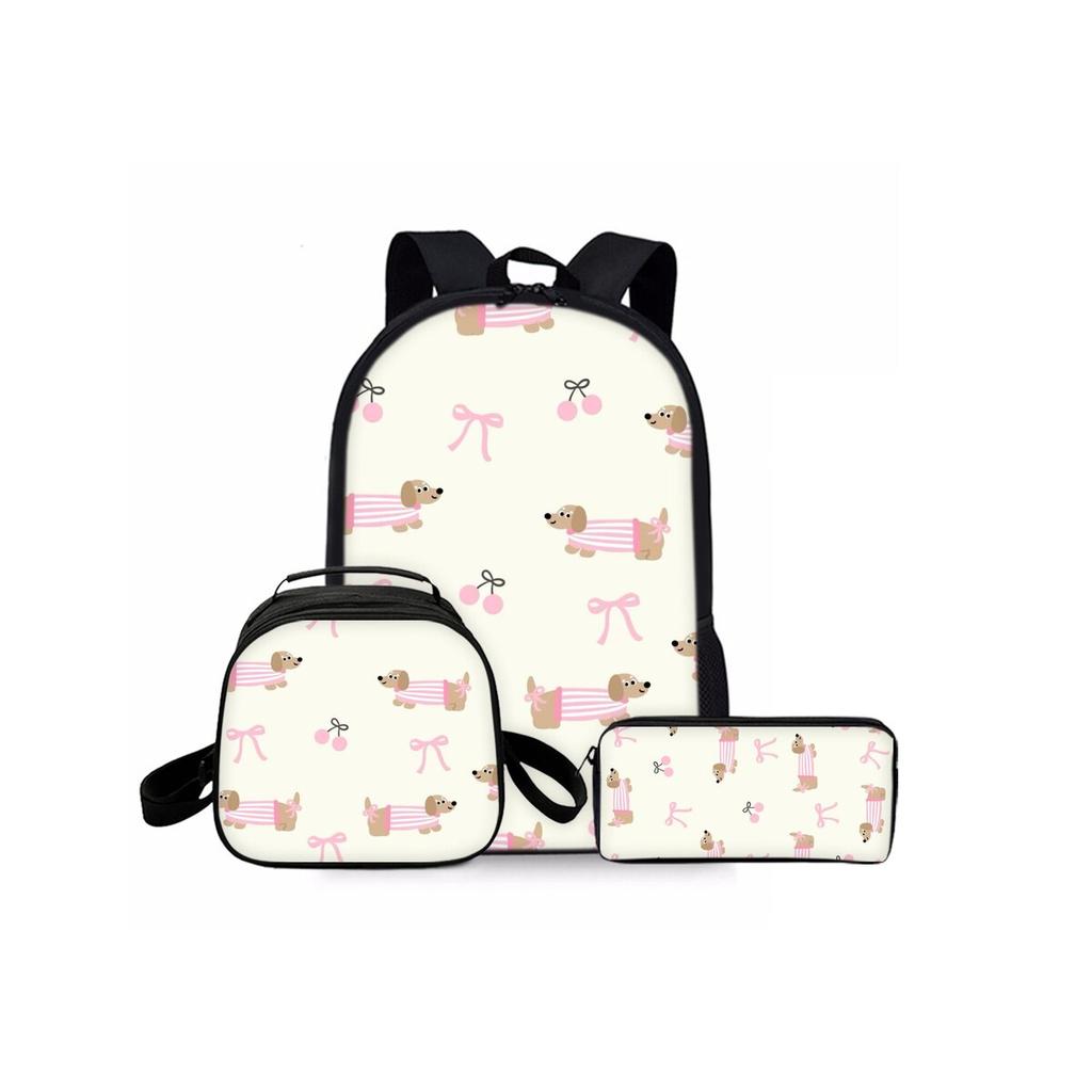 Tree Of Life Three Piece Set Rucksacks for Boys/Girls Best Gifts 2D Animated Water-resistant Stylish School Carrier for Children