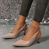 Fashion New in 2025 Pumps Footwear Elegant Women Heeled Shoes Fashion Buckle Strap Female Pointed Toe Slingbacks Ladies High Heels Shoes