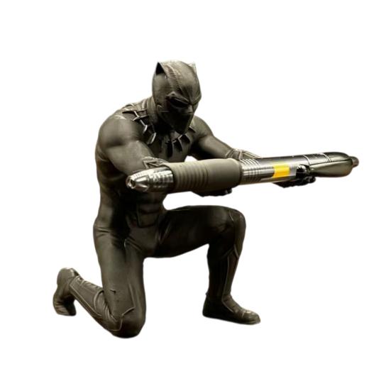 Kneeling Hero Pen Stand Dark Style 3D Printed Desk