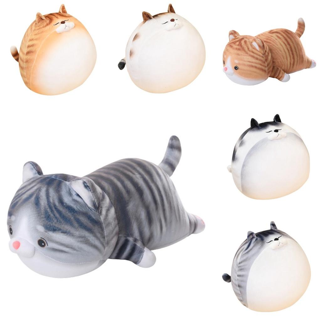 Big Huggable Cat Plushie For Bedtime Cuddles With Realistic Design And Smooth Stitching