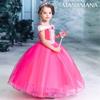 Prinzessin Kinder 120cm [MANAMANA] Kinderkleid, Kleid, Tiara, Stab, Handschuhe, 4-teiliges Kostüm, Rosa, Mädchen, 120,
