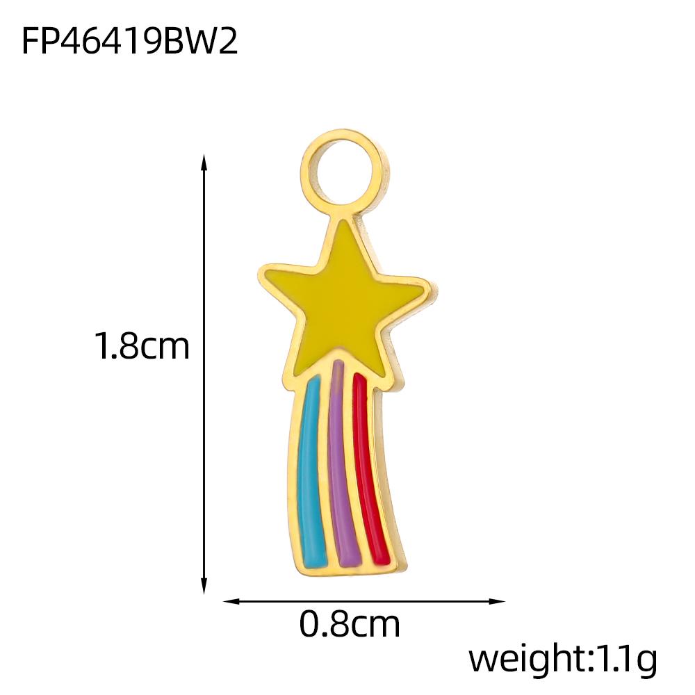 CARLIDANA Multi Designs Diy Rainbow Cherry Pendant Enamel Fashion Jewelry Charms Bracelet Necklace Stainless Steel Pendant