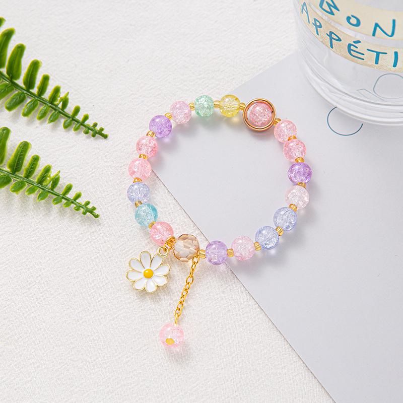 Crystal Daisy Burst Bracelet - Sweet Floral Design, Niche High-End Cross-Border Bestseller