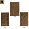 European-Style Solid Wood Carving: Rectangular Floral Block