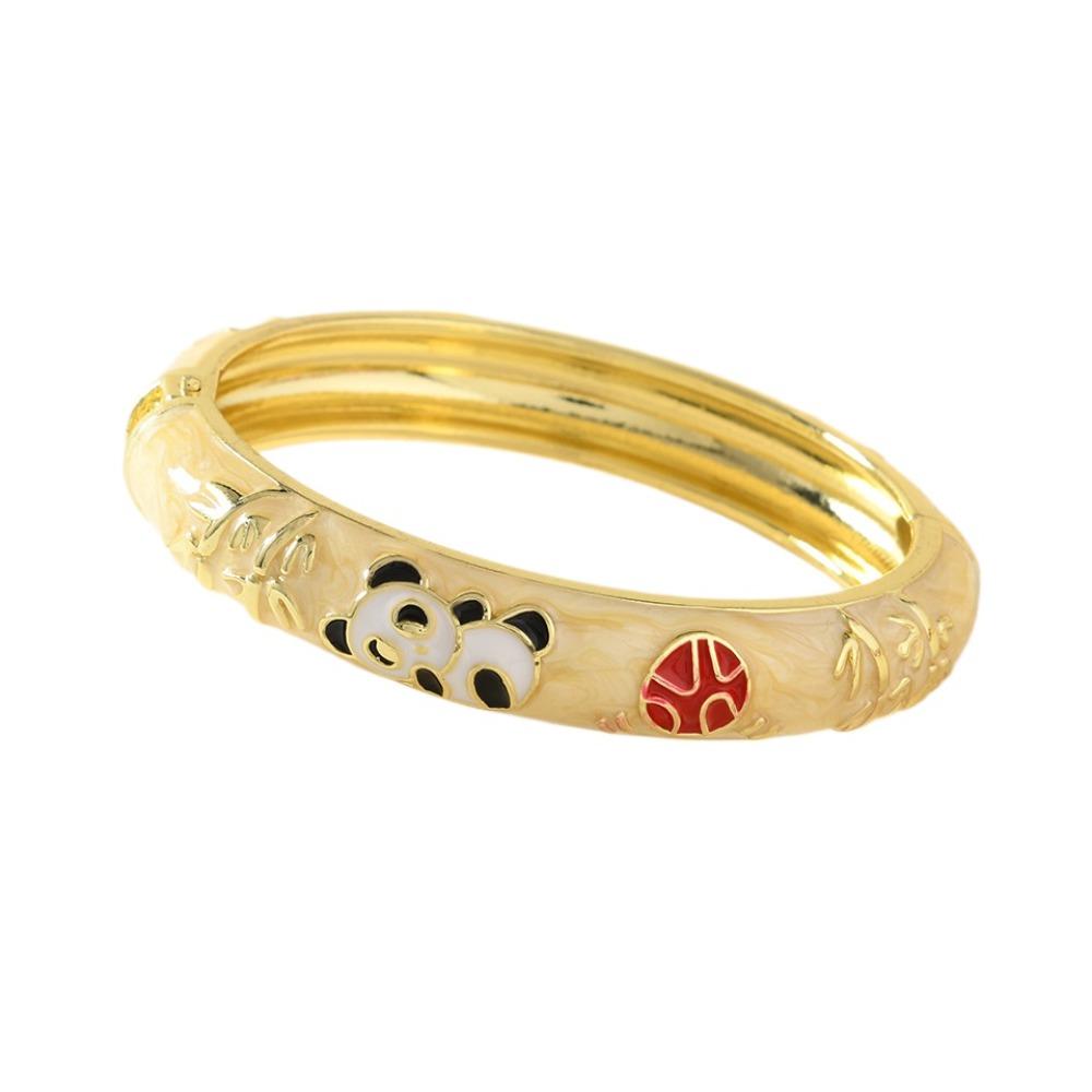 

Cartoon Panda Bamboo Chinese Panda Bangle Traditional Women s Hand Bracelet Gifts for Women Girl жёлтый