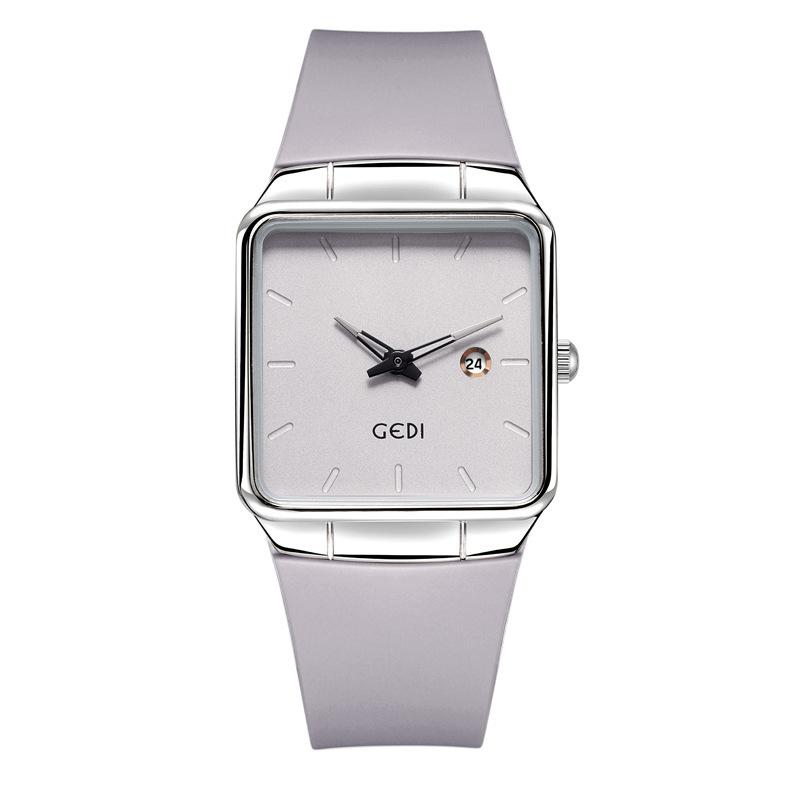 Eenvoudig En Waardevol Siliconen Horloge Grote Wijzerplaat Kalender High-End Dameshorloge Mode Waterdicht Quartz Horloge