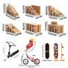 DIY Finger Skateboard Deck Ramp Set Pro Fingerboard Mini Skatepark Kit Mini Stunt Finger Board Skate Training for Kids Gifts