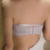 Small Chest Push-up Anti-sagging Lace Underwear Top Lift Thin Strapless Invisible Non-slip Bra Set