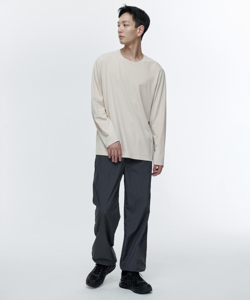 MUSINSA STANDARD Nylon Wide String Pants [Gray]
